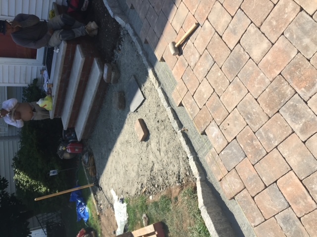 hardcaping driveway in progress