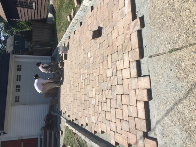 hardcaping driveway in progress